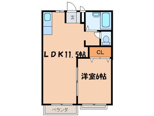 ハーモニーハイツ山口の物件間取画像